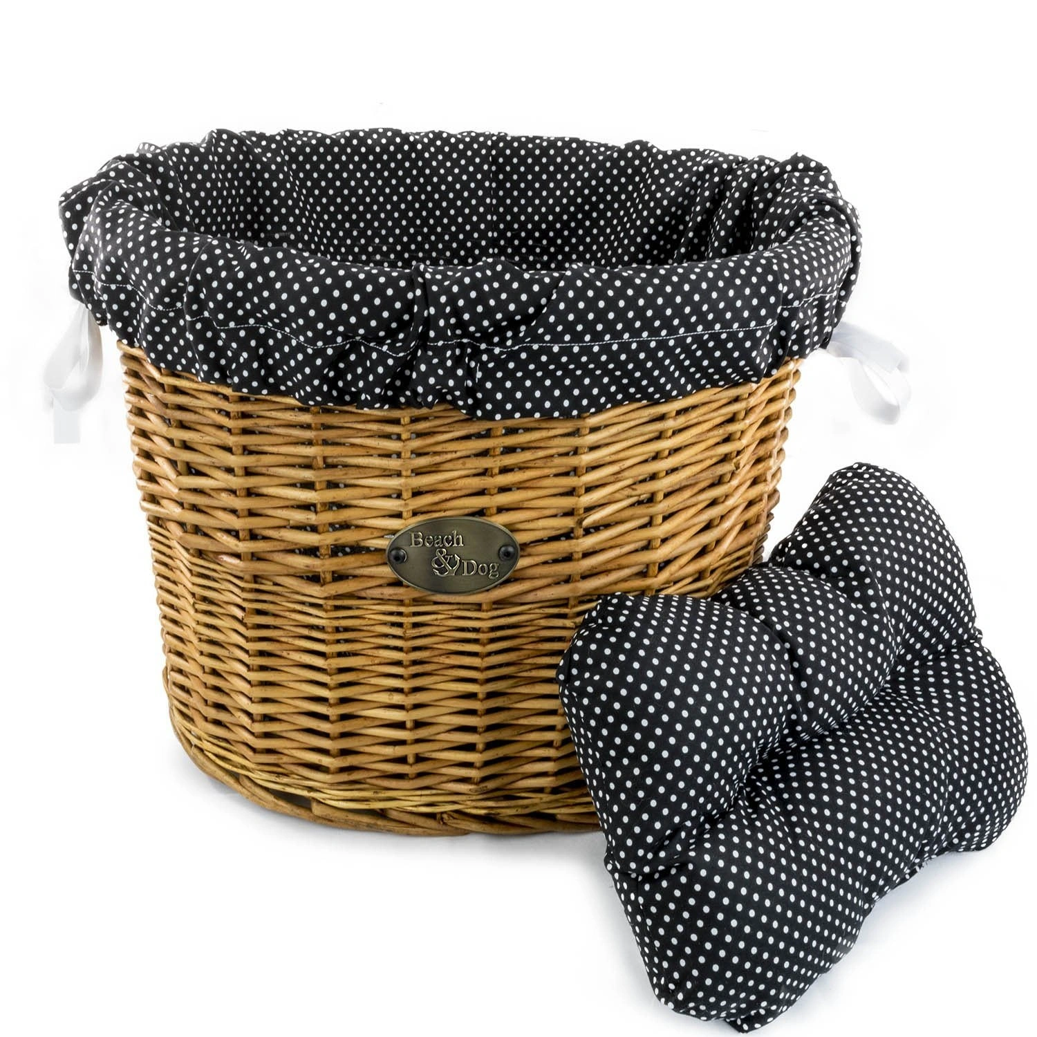 Polka Dot Basket Bliss! A Charming Liner for Your Treasures, Black & Beautiful.